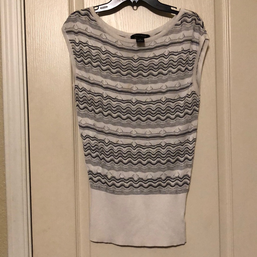 WHBM Beautiful Knit Ribbed Blouse